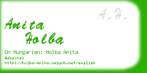 anita holba business card